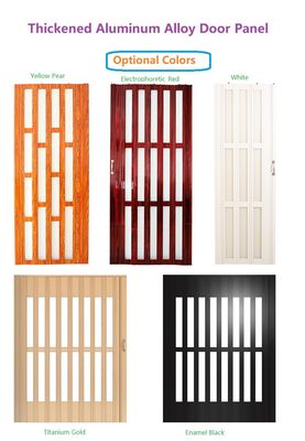 Dirt Resistance PVC Accordion Doors Heat Insulation PVC Balcony Doors