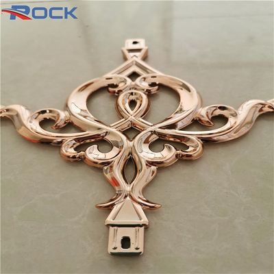 7*15 golden pink UV electroplate Extrusion aluminum profiles flower for georgian double glazing